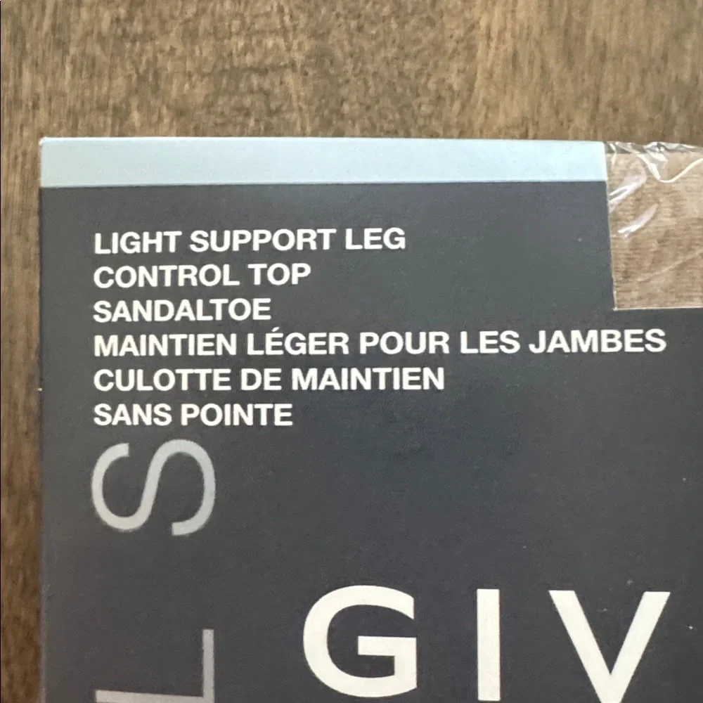 Givenchy Body Smoothers Control Top Light Support Pantyhose Beige Size A/B New